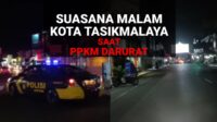 Suasana Malam Kota Tasikmalaya Saat PPKM Darurat