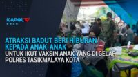 Anak-anak Divaksin Badut Menghibur