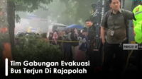 Tim Gabungan Evakuasi Bus Terjun Di Rajapolah