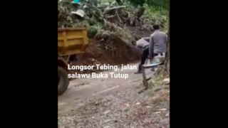 Longsor Tebing, akses jalan Garut Tasikmalaya via Salawu Buka Tutup