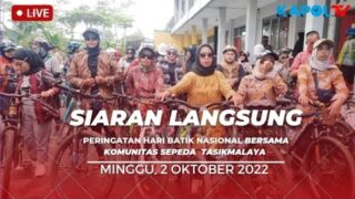 Peringati Hari Batik, Ratusan Orang Gowes Pakai Batik