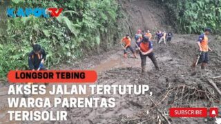 Longsor Tebing, Akses Jalan Tertutup Warga Terisolir