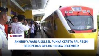 Akhirnya Warga Sulsel Punya Kereta Api, Resmi Beroperasi Gratis Hingga Desember