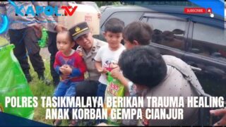 Polres Tasikmalaya Berikan Trauma Healing Anak Korban Gempa Cianjur