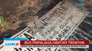 Hantam Truk, Bagian Depan Bus Primajasa Rusak Parah
