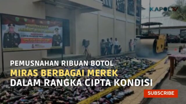 Pemusnahan Ribuan Botol Miras