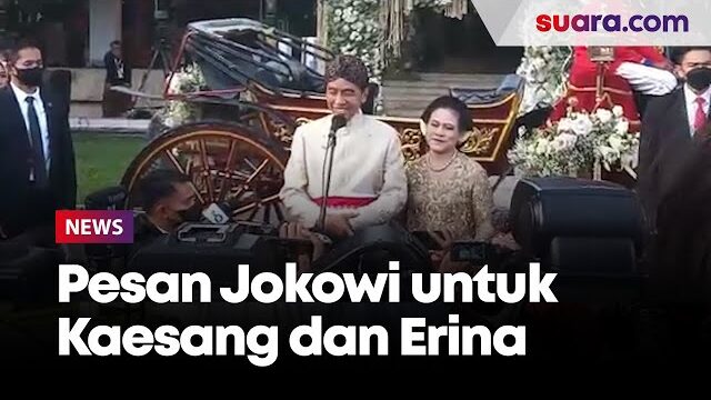 Doa Jokowi ke Kaesang dan Erina