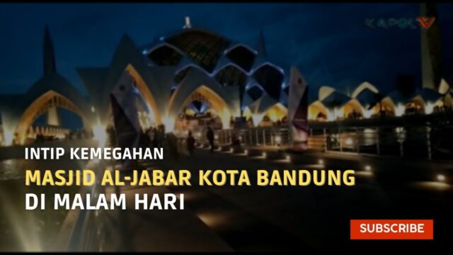 Kemegahan Masjid Al Jabar Kota Bandung di Malam Hari