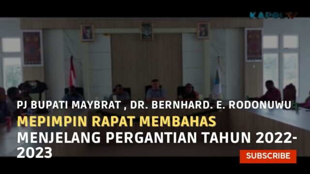Pimpin Rapat Sekaligus Bahas Situasi Dan Kondisi Kab Maybrat