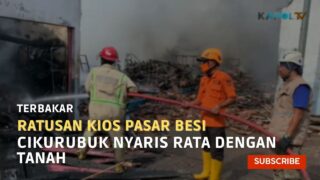 Terbakar, Ratusan Kios Pasar Besi Cikurubuk Nyaris Rata Dengan Tanah