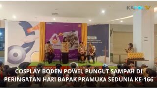 Cosplay Boden Powel Pungut Sampah Di Peringatan Hari Bapak Pramuka Sedunia Ke-166