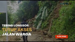 Tebing Longsor, Tutup Akses Jalan Warga