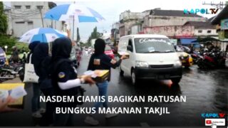 Nasdem Ciamis Bagikan Ratusan Bungkus Makanan Takjil
