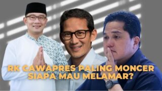 Survey Cawapres Ridwan Kamil Teratas Lampaui Sandi dan Erick