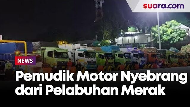 Ribuan Truk dan Pemudik Motor Nyebrang dari Pelabuhan Merak