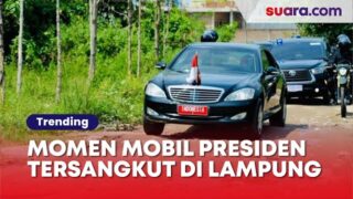 Momen Mobil Tersangkut hingga Presiden Jokowi Harus Turun karena Jalan Rusak di Lampung