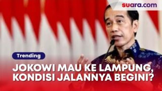 5 Fakta Jokowi Mau ke Lampung, Kondisi Jalan Mendebarkan Bak Kisah Roro Jonggrang