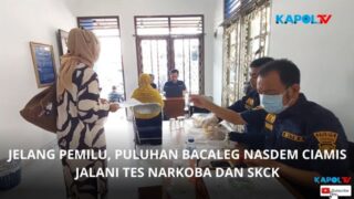 Jelang Pemilu, Puluhan Bacaleg Nasdem Ciamis Jalani Tes Narkoba