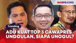 Adu Kuat Erick Thohir vs Sandiaga Uno vs Ridwan Kamil: Top Tiga Cawapres