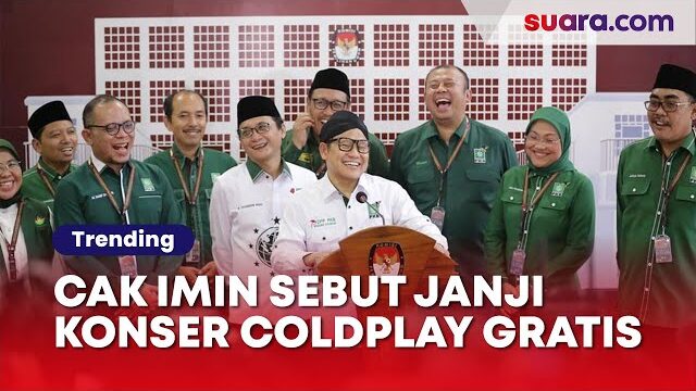 Cak Imin Sebut Konser Coldplay Gratis Jika Dia Jadi Presiden