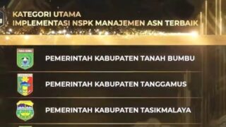 Kabupaten Tasikmalaya Terima Penghargaan Implementasi NSPK ASN Terbaik