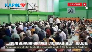 Ribuan Warga Muhammadiyah Laksanakan Sholat Iduladha Terpusat di GOR Sukapura Dadaha
