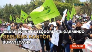 Gajih Telat, Ribuan Buruh PT Teodore Pan Garmindo Geruduk Kantor Bupati