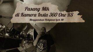 Hollyland Lark M1 Dipasang pada Insta 360 One RS: Mik Nyala Satu