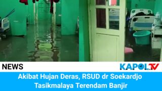 Akibat Hujan Deras, RSUD dr. Soekardjo Tasikmalaya Terendam Banjir