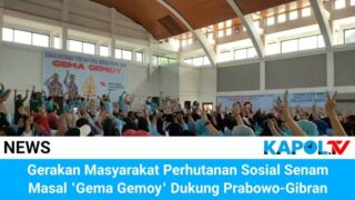 Gerakan Masyarakat Perhutanan Sosial Senam Masal Gema Gemoy Dukung Prabowo