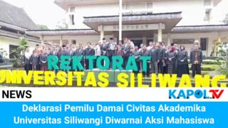 Deklarasi Pemilu Damai Civitas Akademi Universitas Siliwangi Diawarnai Aksi Mahasiswa