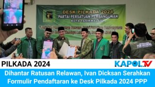 Dihantar Ratusan Relawan, Ivan Dicksan Serahkan Berkas Formulir Bacawalkot ke PPP