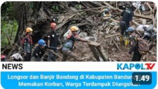 Longsor dan Banjir Bandang Terjang Kabupaten Bandung Barat, Warga Terdampak Diungsikan