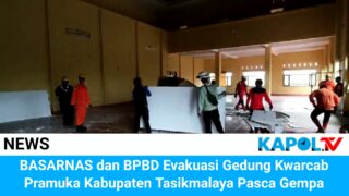 BASARNAS dan BPBD Evakuasi Gedung Kwarcab Pramuka Pasca Digoncang Gempa