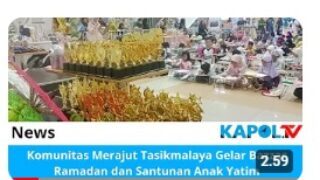 Komunitas Merajut Tasikmalaya Gelar Bazzar Ramadan dan Santunan Anak Yatim