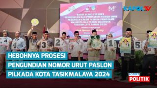 Pengundian Nomor Urut Paslon Wali Kota dan Wakil Wali Kota pada Pilkada Kota Tasikmalaya 2024