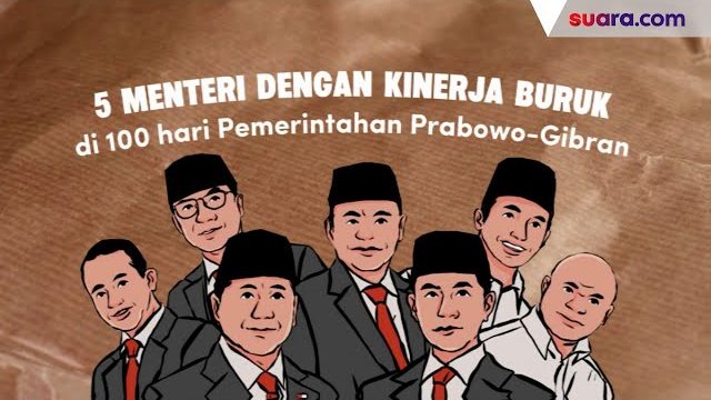 5 Menteri dengan Kinerja Buruk
