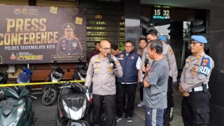 Satreskrim Polres Tasikmalaya Kota Bongkar Jaringan Curanmor, 14 Motor Aman dan Tiga Tersangka Ditetapkan